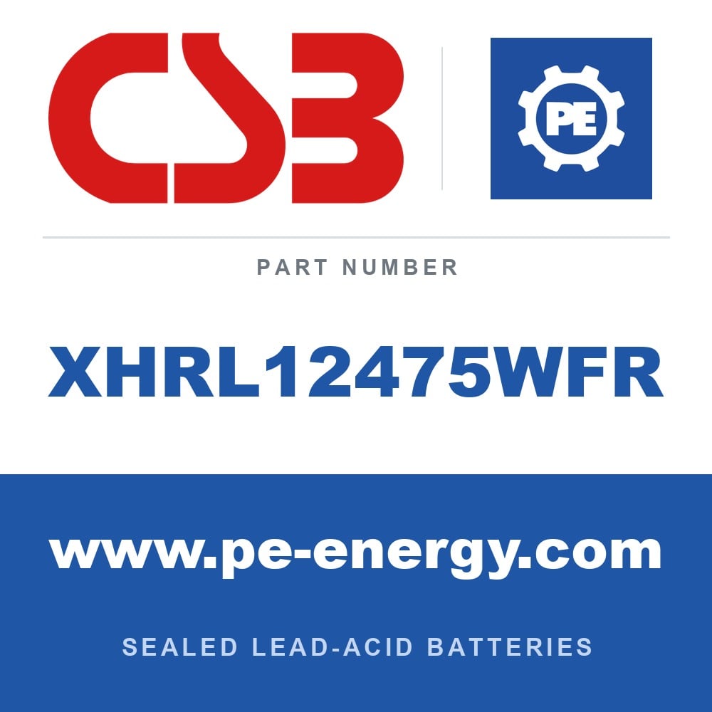CSB Battery XHRL12475WFR - CSB XHRL12475WFR 12V 119Ah Sealed Lead-Acid Battery, Flame-Retardant Case