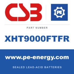 CSB Battery XHT9000FTFR - CSB XHT9000FTFR 12V 200Ah Sealed Lead-Acid Battery, Flame-Retardant Case