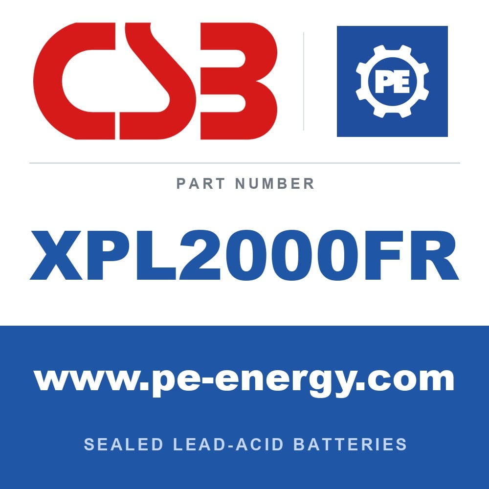 CSB Battery XPL2000FR - CSB XPL2000FR 12V 45Ah Sealed Lead-Acid Battery, Flame-Retardant Case