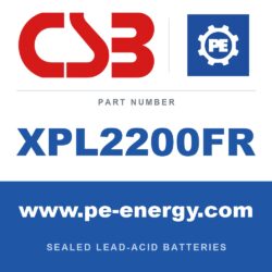 CSB Battery XPL2200FR - CSB XPL2200FR 12V 52Ah Sealed Lead-Acid Battery, Flame-Retardant Case