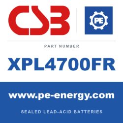 CSB Battery XPL4700FR - CSB XPL4700FR 12V 100Ah Sealed Lead-Acid Battery, Flame-Retardant Case