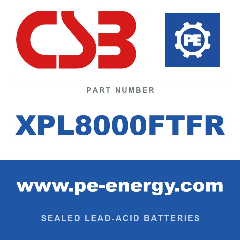 CSB Battery XPL8000FTFR - CSB XPL8000FTFR 12V 195Ah Sealed Lead-Acid Battery, Flame-Retardant Case