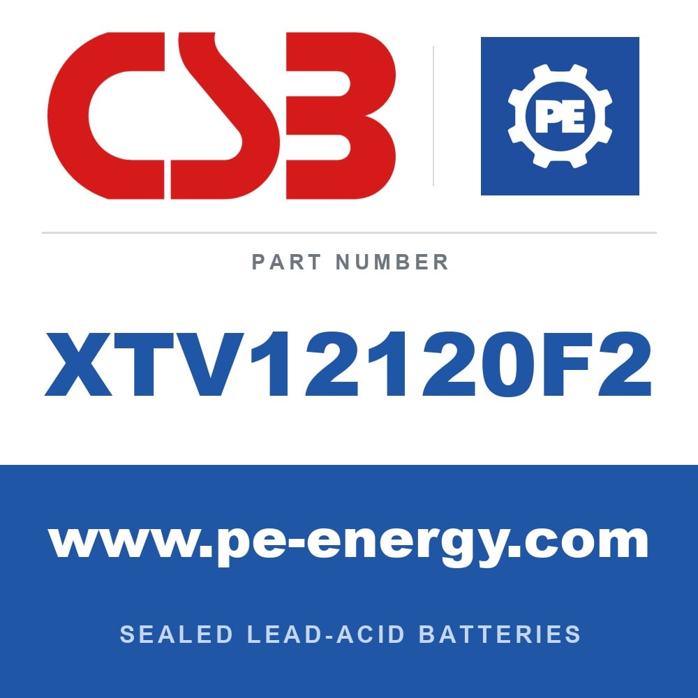CSB Battery XTV12120F2 - CSB XTV12120F2 12V 12Ah Sealed Lead-Acid Battery