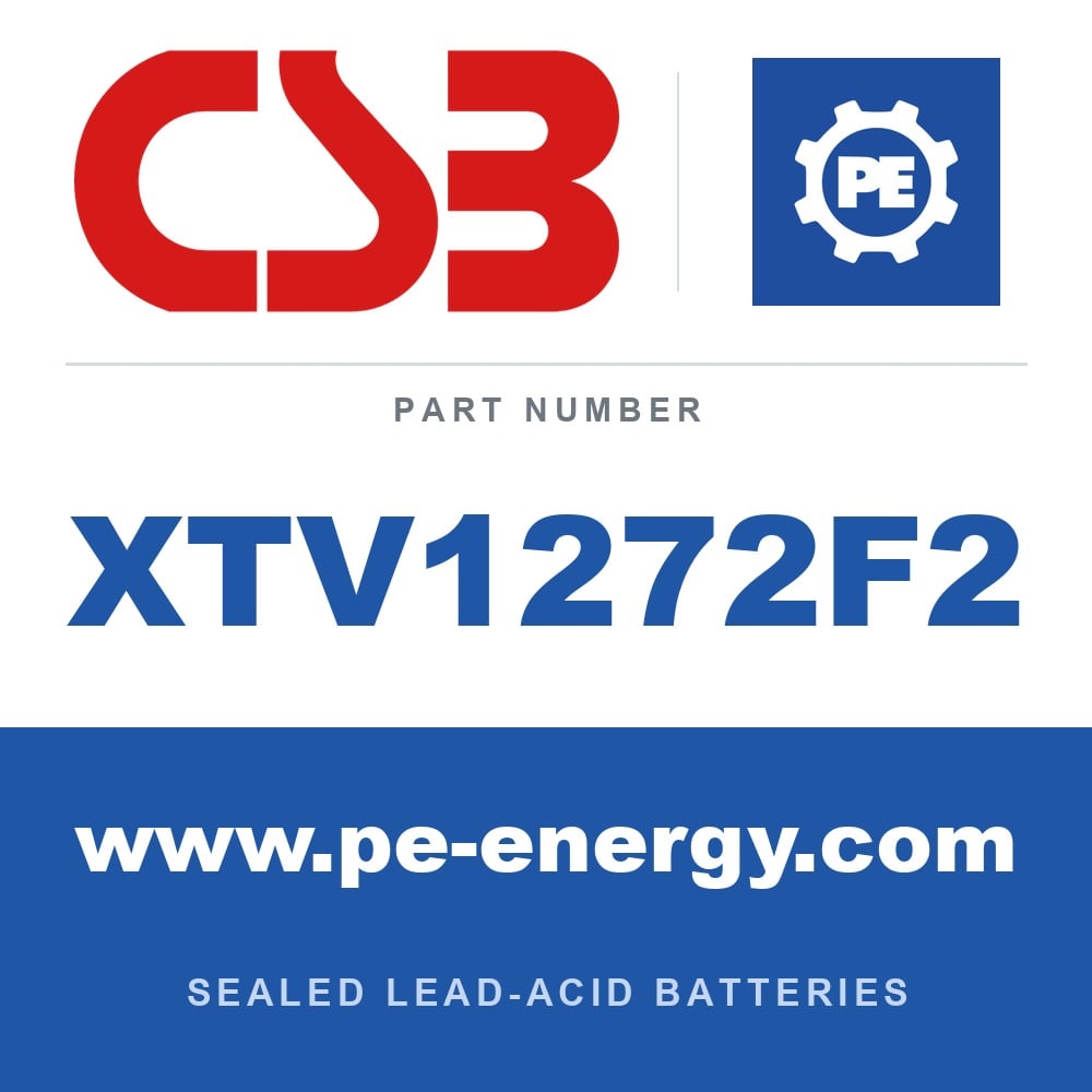 CSB Battery XTV1272F2 - CSB XTV1272F2 12V 7.2Ah Sealed Lead-Acid Battery