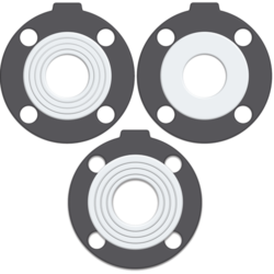 CTG Energizer low-torque flange gaskets with TFM/PTFE face, ribbed ET and non-ribbed NRT styles