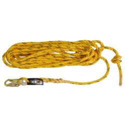 DEWALT DXFP101050 50 ft. (15.2 m.) Vertical Lifeline Polydac Rope with Snap Hook and Taped End