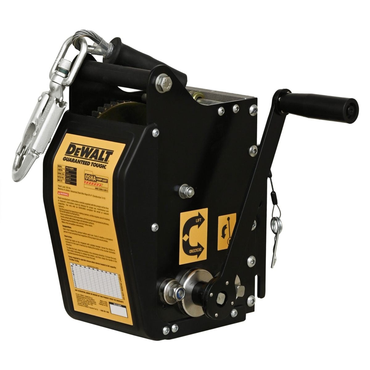 DEWALT DXFP474000-060 Winch 60 ft.(18.2 m) Confined Space Rescue System