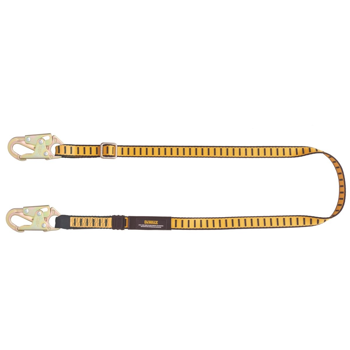 DEWALT DXFP614111 6 ft.(1.8 m) Adjustable Work Positioning Lanyard with Steel Snap hooks on Both Ends