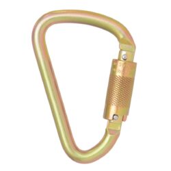 DEWALT DXFP912001 Carabiner Standard Self-Locking, Steel, 1/4 in.(6.35 mm.) Turn, 1 in. (25 mm.) Gate Opening, ANSI